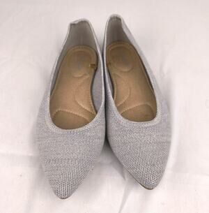 Old Navy Gray Knit Pointed Toe Flats Washable Comfort Shoes Size 7